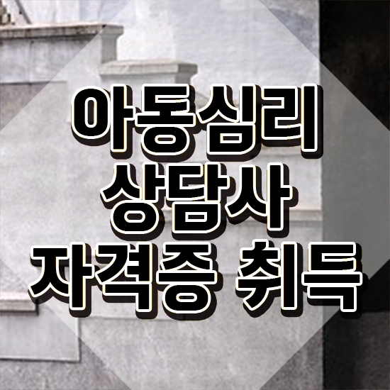  우리아이심리바우처 , 아동심리상담사 자격증 20일 만에 취득한 노하우 및 향후 전망