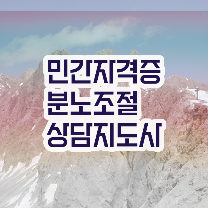  국가 자격증 추천 , 분노조절상담지도사 일과 병행하며 단기간에 끝냈던 팁