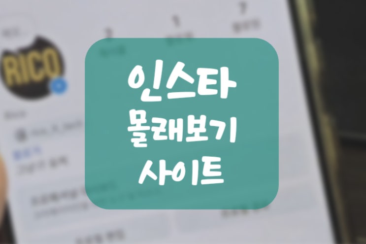  "광고 없는" 인스타 몰래보기 사이트 SAVE 인스타그램 사용법