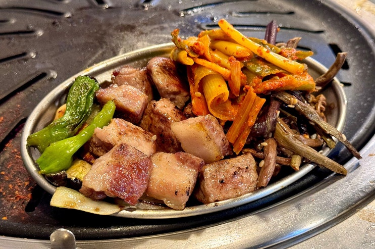  암사역맛집 초벌구이 목살이 맛있는 암사동고기집 땅겹