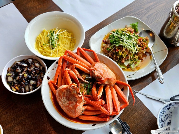 포항 영일대 중국집 차이홍, 영일대해수욕장 뷰 홍게짬뽕 아몬드유린기 맛집