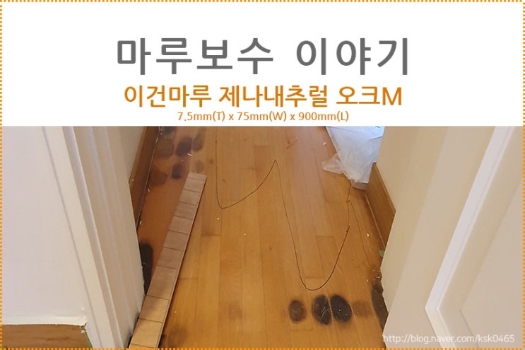  [마루 보수 후기] 이건마루 제나 내추럴 오크 M