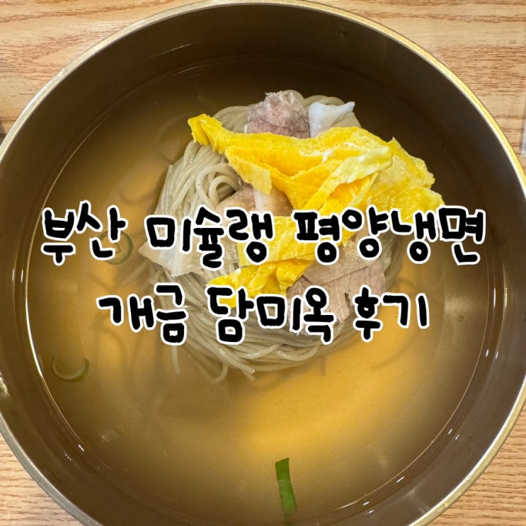  부산진구 평양냉면 맛집 미슐랭 평양냉면 맛집 담미옥 후기