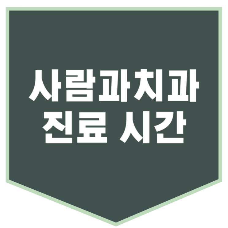 진료 시간 안내