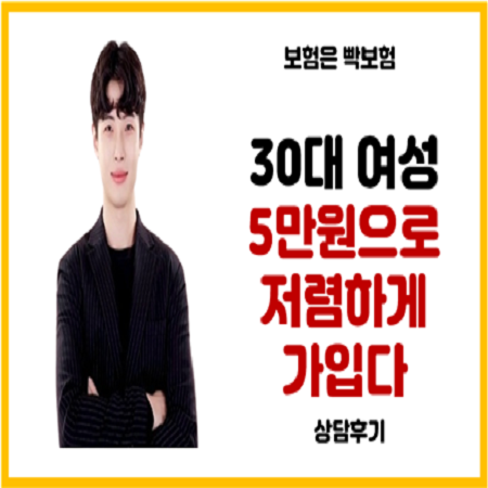  30대 여성 5만원으로 저렴하게 보험가입한 후기