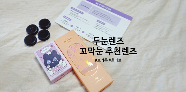  렌즈추천 두눈렌즈 후기 (터치크림 브라운, 쉘 올리브)