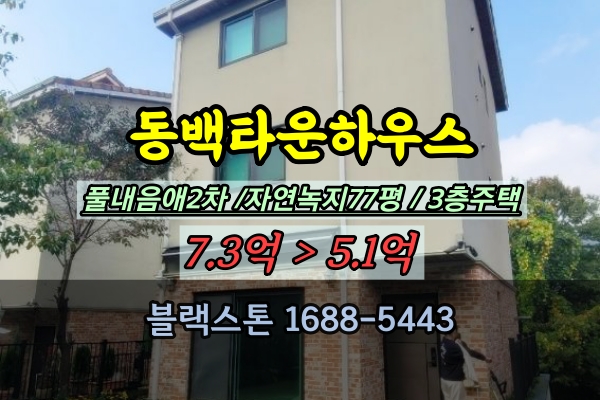  용인 동백동 풀내음애2차 타운하우스 경매 단독주택 5억대