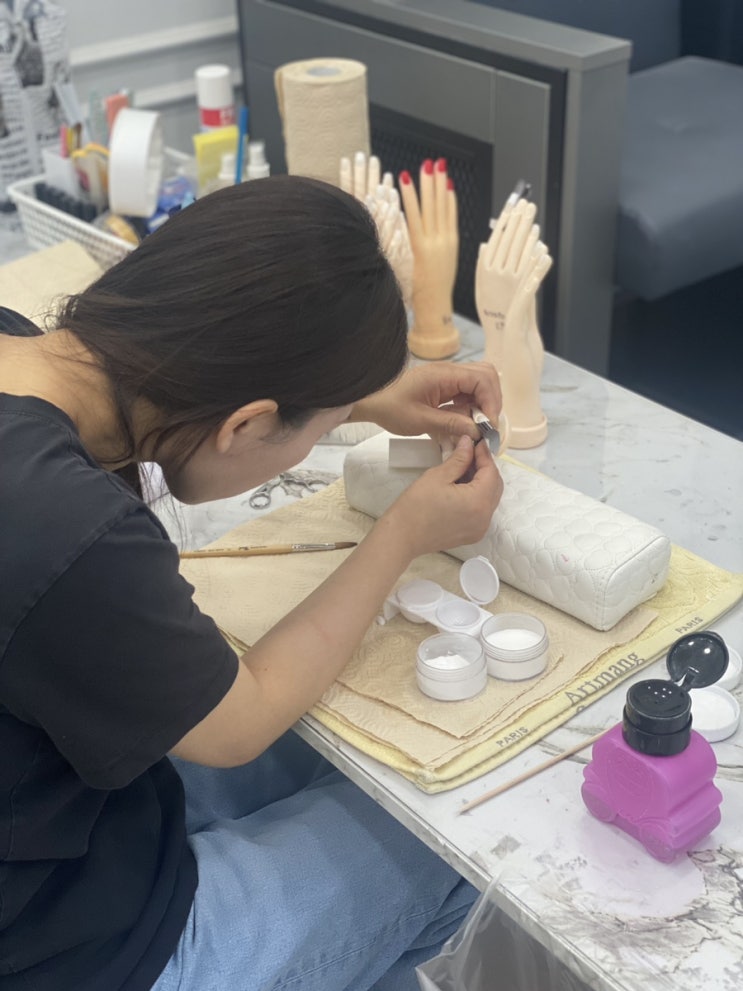  구로네일아트학원 국가자격증 속성반 수강 후기