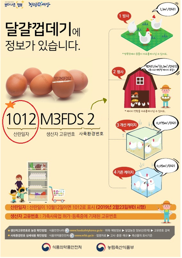  난각번호 1번 계란, 난각번호 2번 계란.. 이건 무슨 뜻일까? - 계란 난각번호 읽는 법 살펴보기