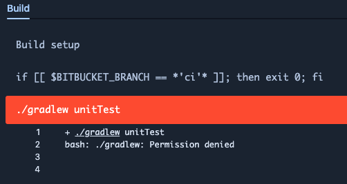  97 bash: ./gradlew: Permssion denied