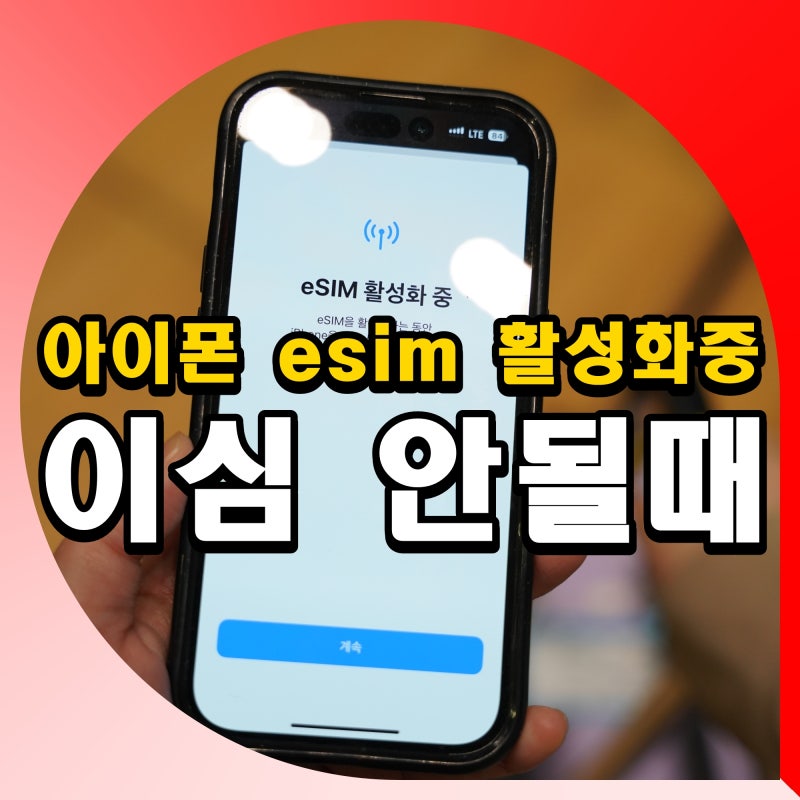 아이폰 esim 활성화중 시간 이심 활성화 할 수 없음 안됨 안될때 방법