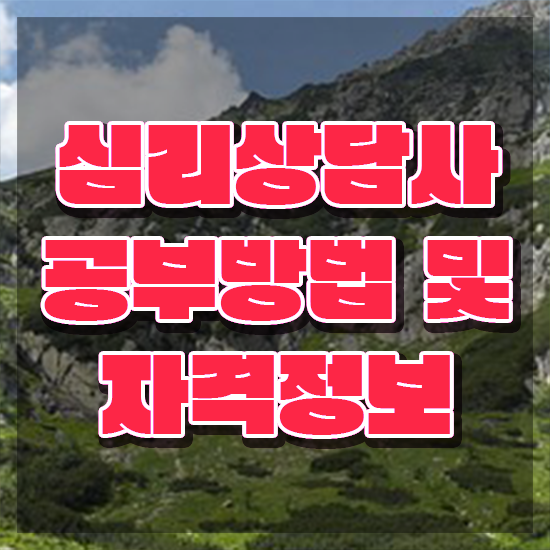  병원상담사 , 심리상담사 자격증 학습 확인하고 가세요