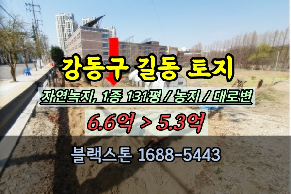  강동구 길동 토지 경매 대로변 100평대 농지 매매