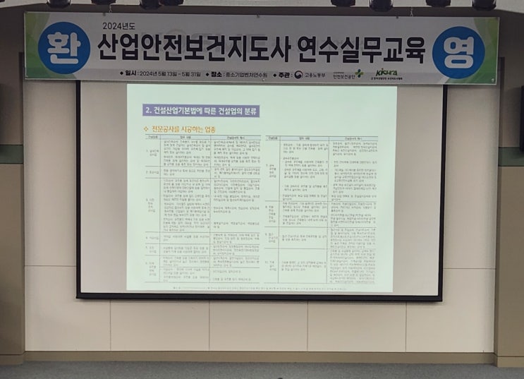 2024년 산업안전지도사 연수교육(실무수습)
