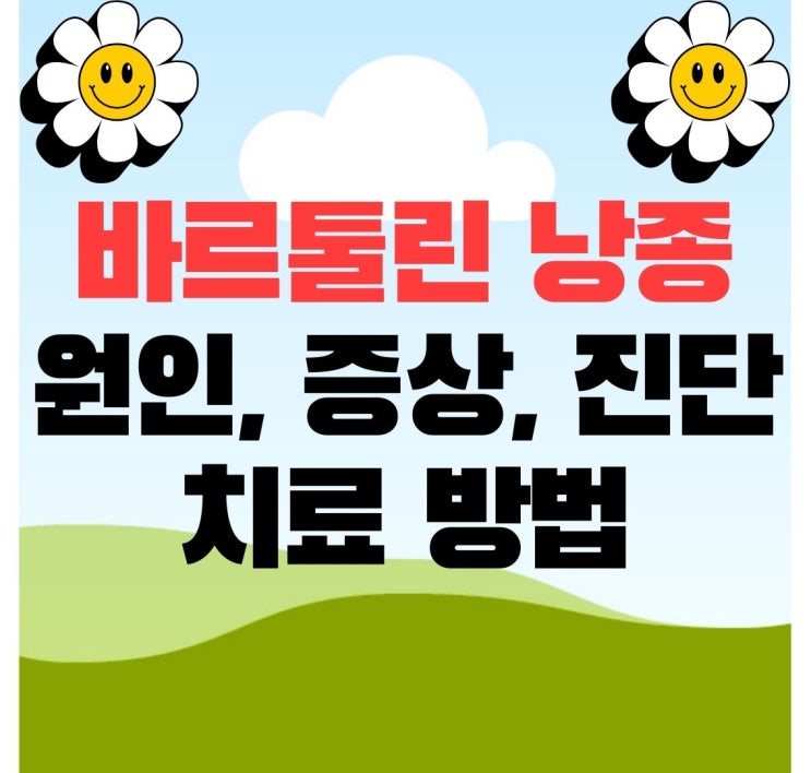  바르톨린 낭종 원인 증상 진단 치료 방법