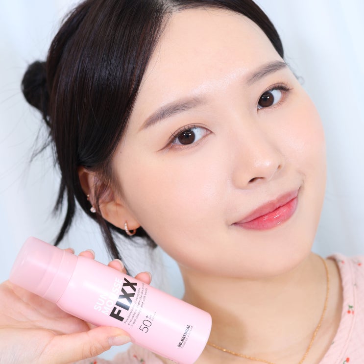  썬크림추천 화잘먹 쏘내추럴 글로이 선 무스 픽서