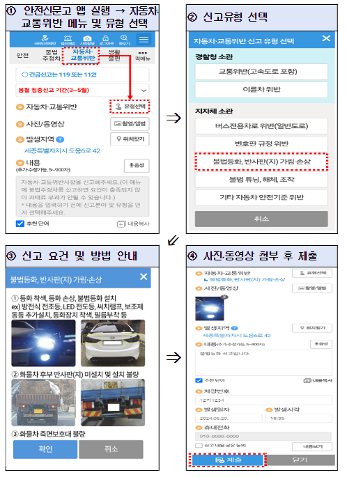 20일부터 한 달간 불법자동차 일제단속 20일부터 한 달간 불법자동차 일제단속