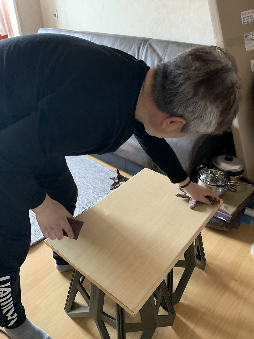 싱크대필름시공 오래된문짝리폼