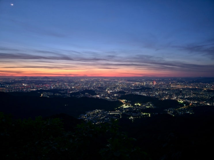  5월 관악산에서 보는 서울 일몰 & 서울 야경! (혼자 야간 등산!)