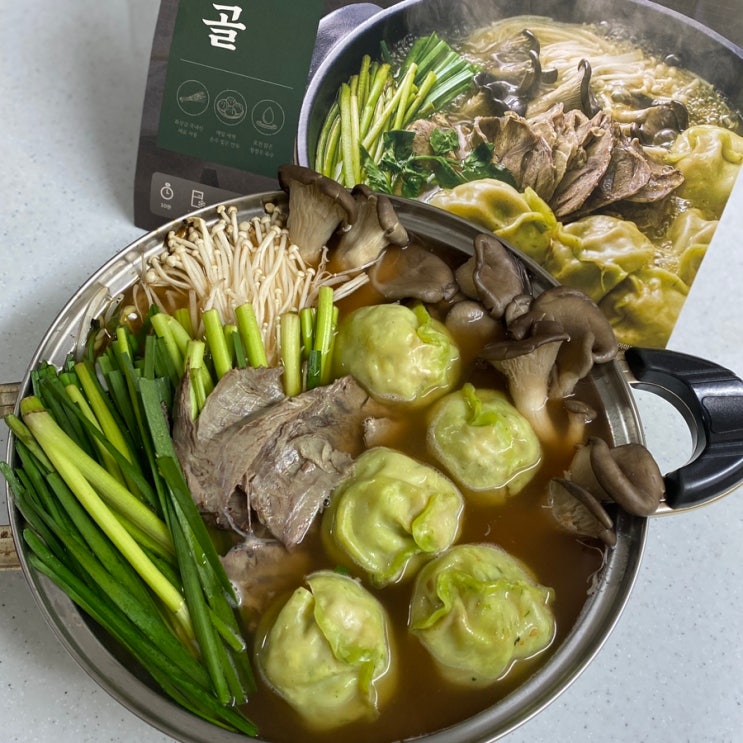  비 오는 날 먹기 좋은 포천 맛집 동이손만두전골 밀키트
