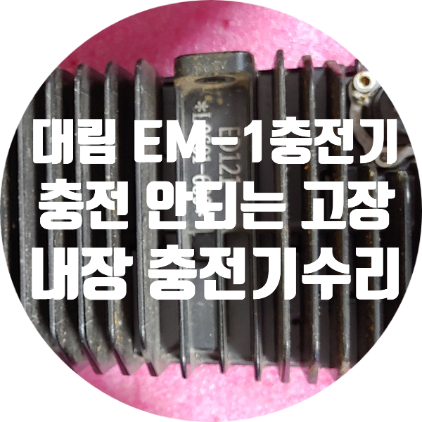  전기오토바이 내장형 충전기 (OBC) 충전 안되는 불량 수리 대림 EM-1충전기 수리