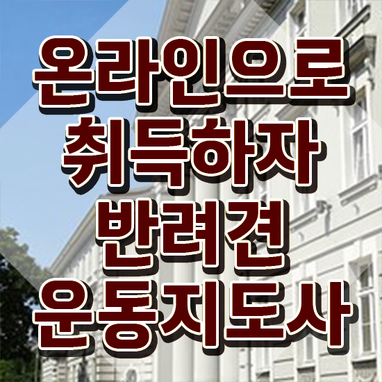  반려견운동지도사 무료 수업 , 응시자격 없이 반려견운동지도사 취득했던 후기