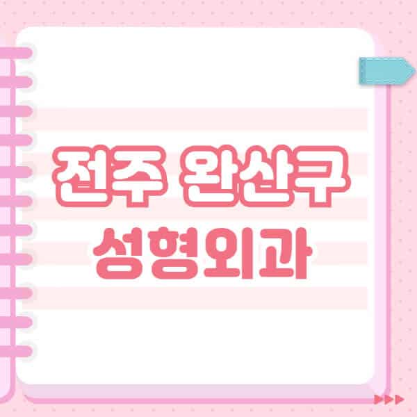  전주 완산구 성형외과, 잘하는 곳은?