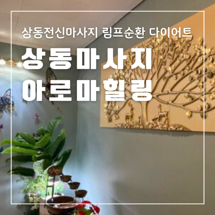  상동마사지 아로마힐링 전신마사지 림프절순환 다이어트 셀룰라이트