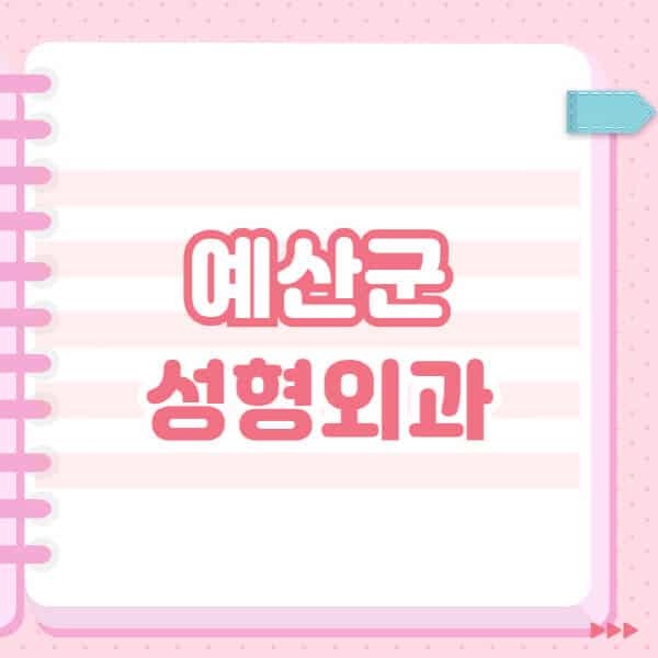  예산군 성형외과 유명한 곳과 블랙리스트 공개! 코, 눈, 보톡스, 쌍커풀, 필러 후기