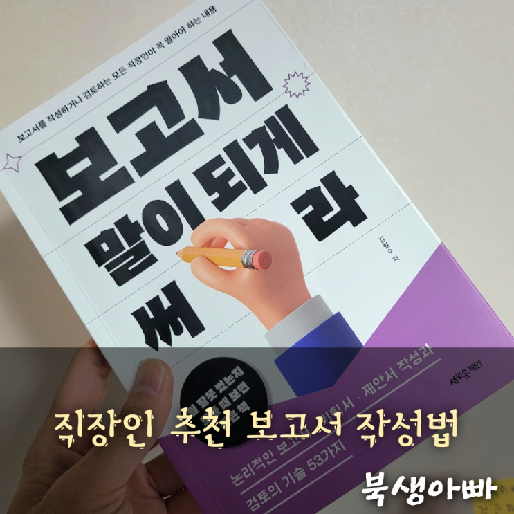  직장인 보고서 작성법, 보고서 말이 되게 써라, 김철수