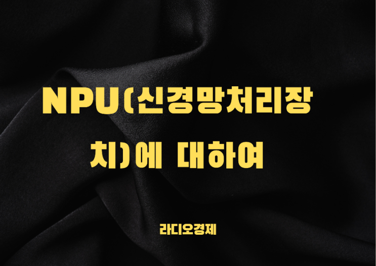  NPU(신경망처리장치)에 대하여