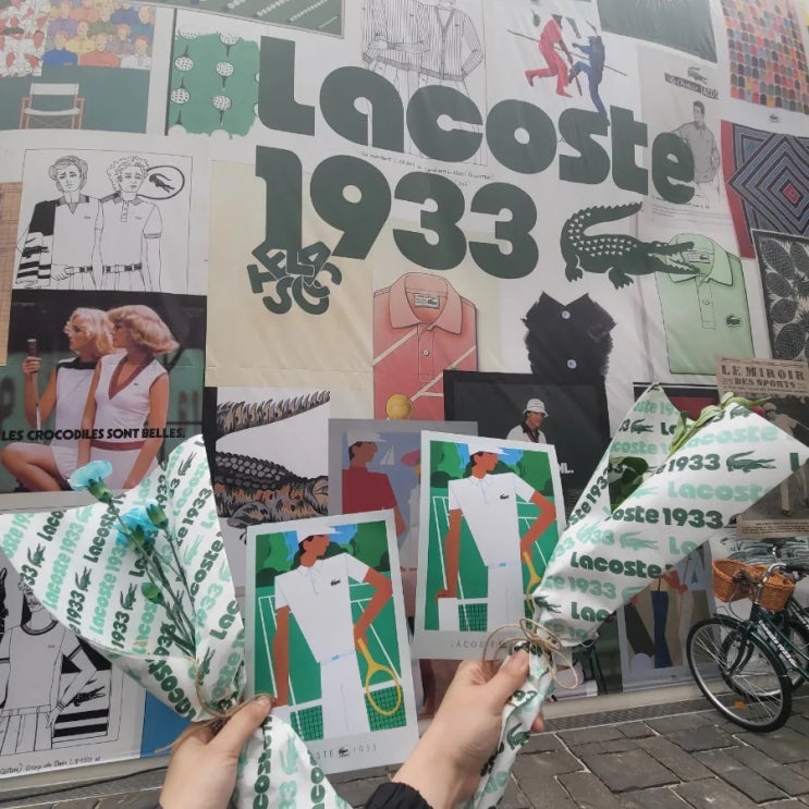  성수팝업:[LACOSTE 1933]후기/꽃과 펫폴로, 메쉬백 받으세요!/또감, 오픈런함, 못받음.