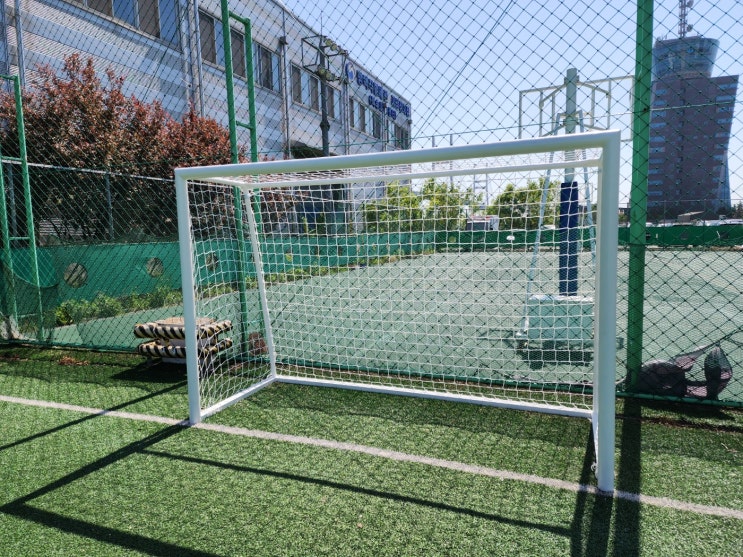  [날개스포츠] 평택세관 풋살장 풋살골대 도색, 풋살골대 골망 교체 작업