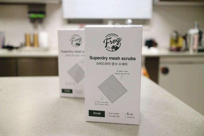 설거지 입체 망사 구조로 빠른 건조 프로그 슈퍼드라이 망사 수세미
