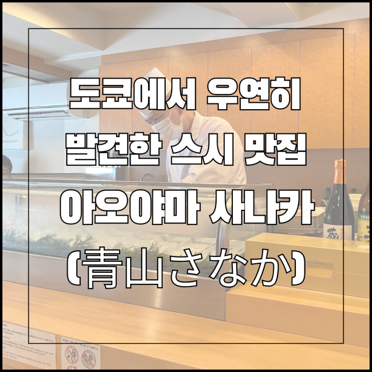  도쿄 오모테산도 스시 맛집  아오야마 사나카 (青山さなか) - 우연히 발견한 맛집