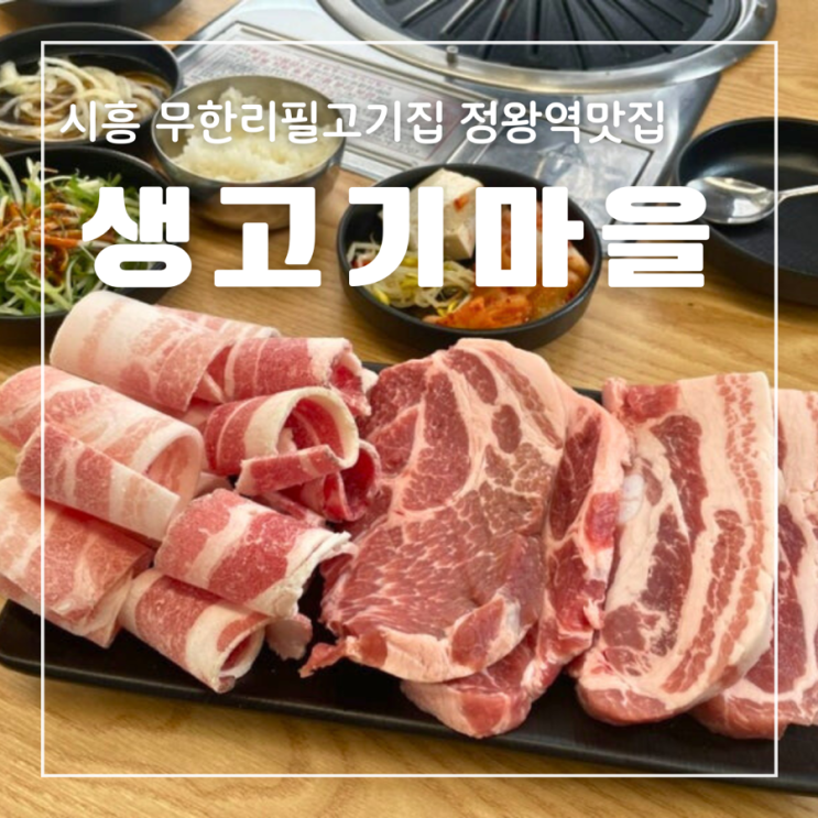  시흥고기집 정왕역 맛집 생고기마을 : 생고기 무한리필