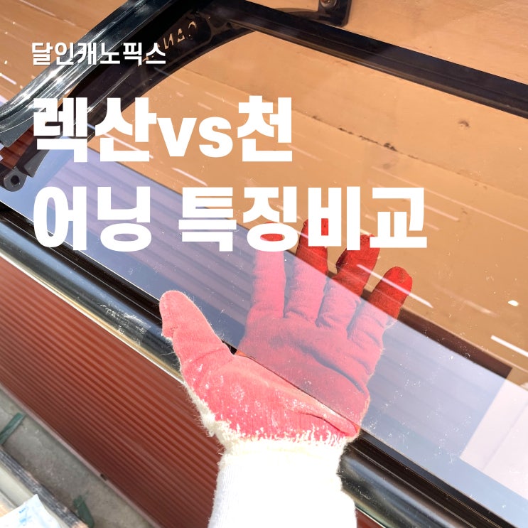  렉산 캐노피 VS 천 어닝 특징 비교하기