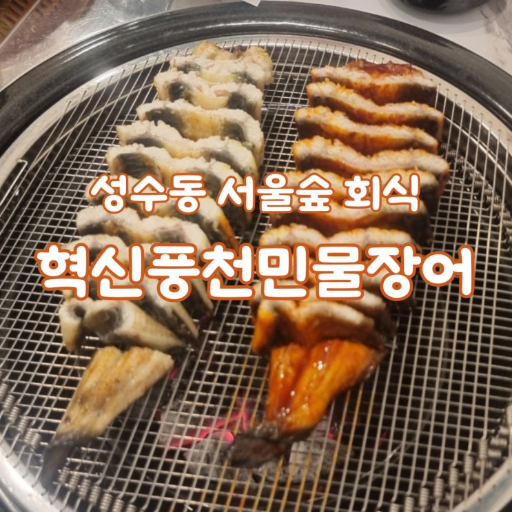 혁신풍천민물장어, 서울숲 성수동 회식장소 추천 혁신풍천민물장어, 서울숲 성수동 회식장소 추천