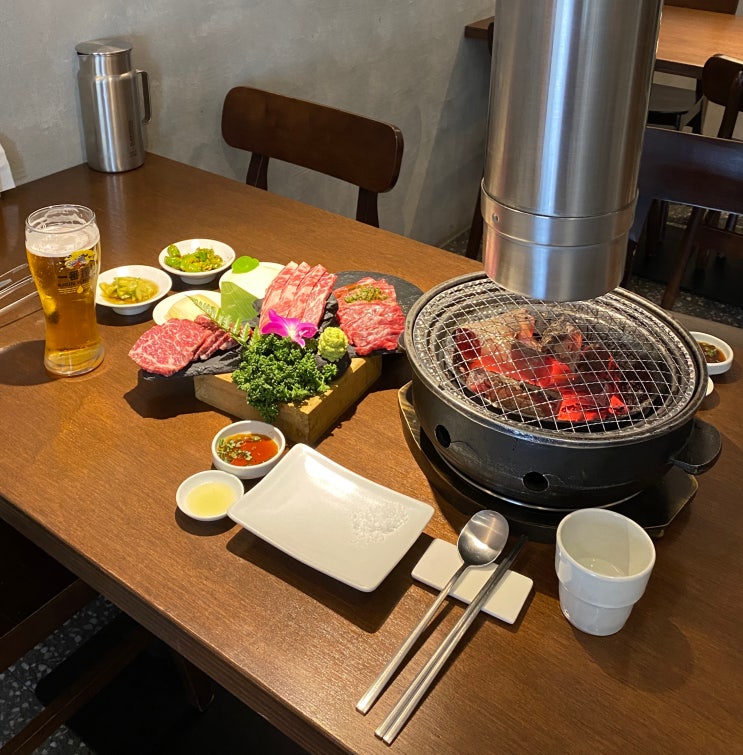  [서울 마포구] 공덕동 고기집, 찰나 / 공덕 경의선숲길 일본식 화로구이 야끼니꾸 맛집 주차가능