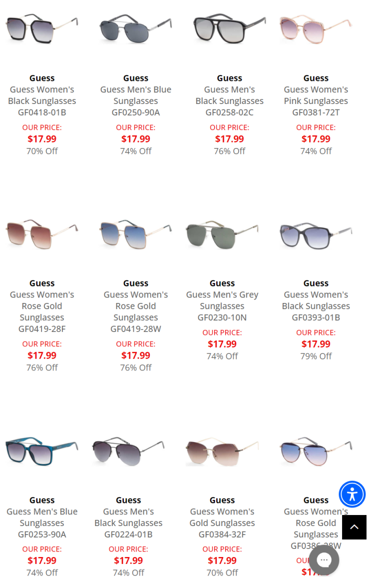  [ashford] Guess? 게스 선글라스 균일가 $17.99 (미국내 무료배송)