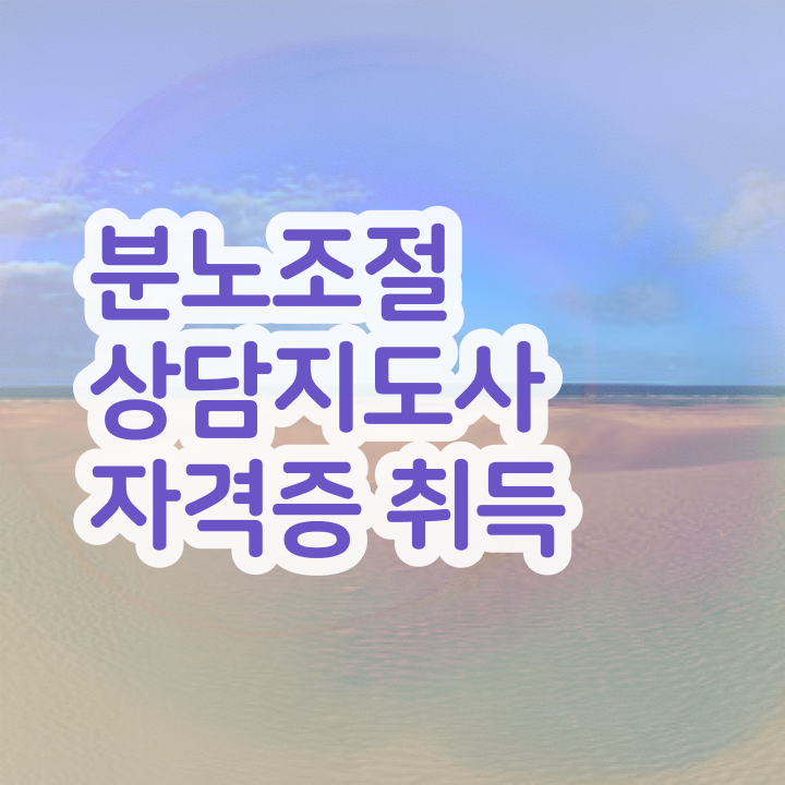  기능사 자격증 추천 , 분노조절상담지도사 대학진학, 경력없이 간편하게 완료한 꿀팁 모음
