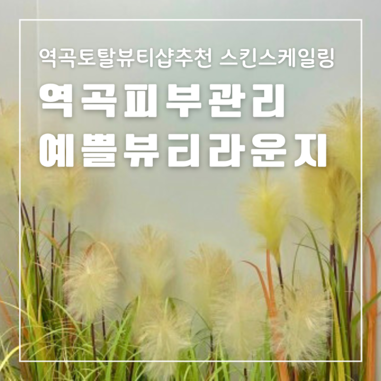  역곡피부관리 예쁠뷰티라운지 토탈뷰티샵 추천 스킨스케일링