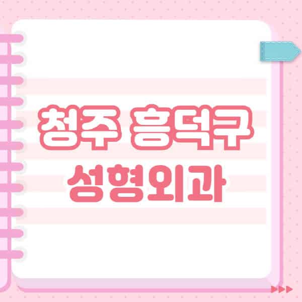  청주 흥덕구 성형외과 유명한 곳