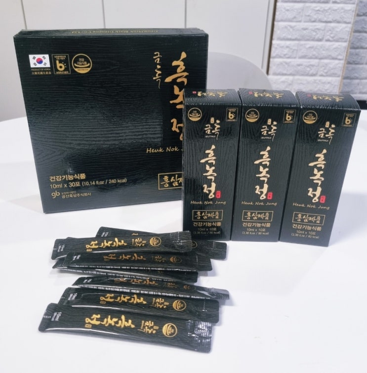  금산흑삼에 녹용까지 함유한 금흑 흑녹정 홍삼스틱! 9증9포 사포닌 UP