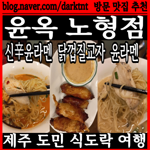 찐도민 제주 라멘 노형 맛집 윤옥 노형점 여행시 혼밥하기 좋은 식당 추천