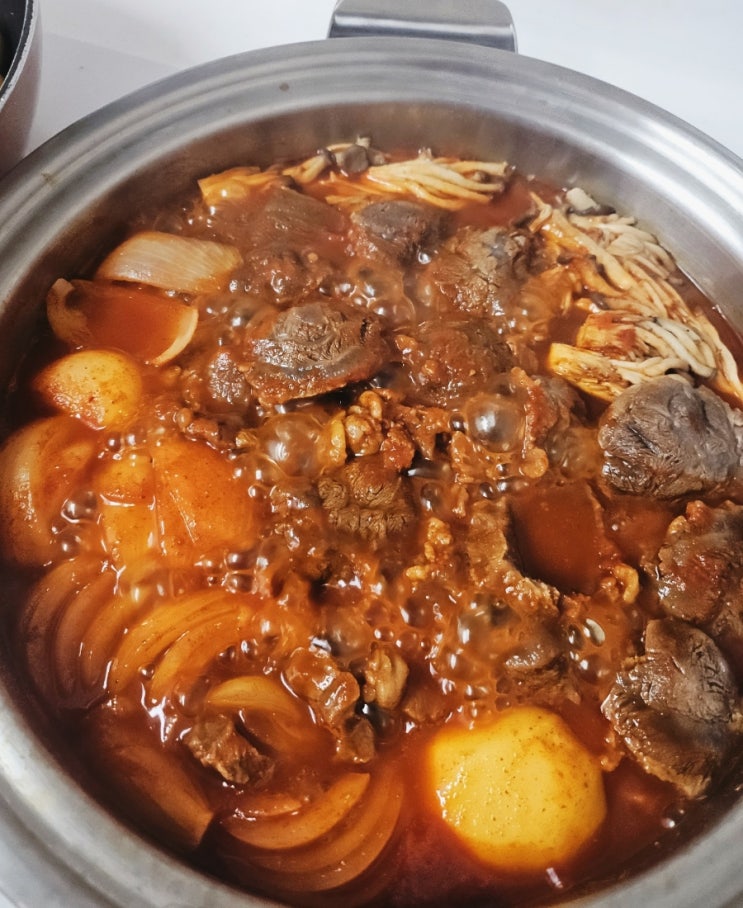  코스트코 아롱사태 간단하고 쉬운 매운 아롱 사태 전골 만들기 레시피