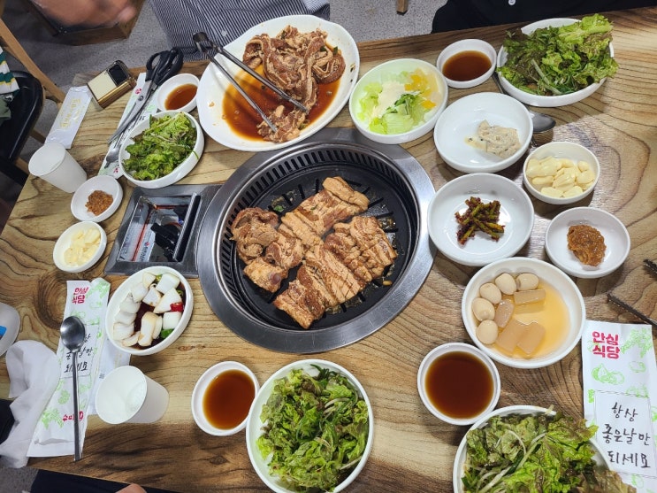  고령갈비맛집 대가야읍 양념게장을 공짜로 같이 주는 돼지갈비집 명성가든