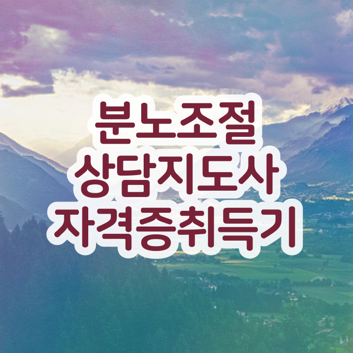  청소년자격증추천 , 분노조절상담지도사 조건없이 인강으로 학점따서 손쉽게 끝낼수 있었던 노하우