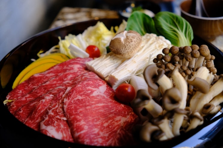  스키야키가 특별한 오사카하루 제2막 방이동 먹자골목 맛집 점심 식사는 가성비도 좋아