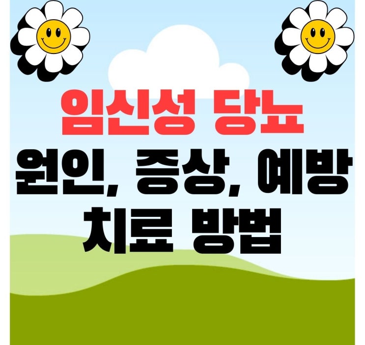  임신성 당뇨 원인 증상 예방 치료 방법